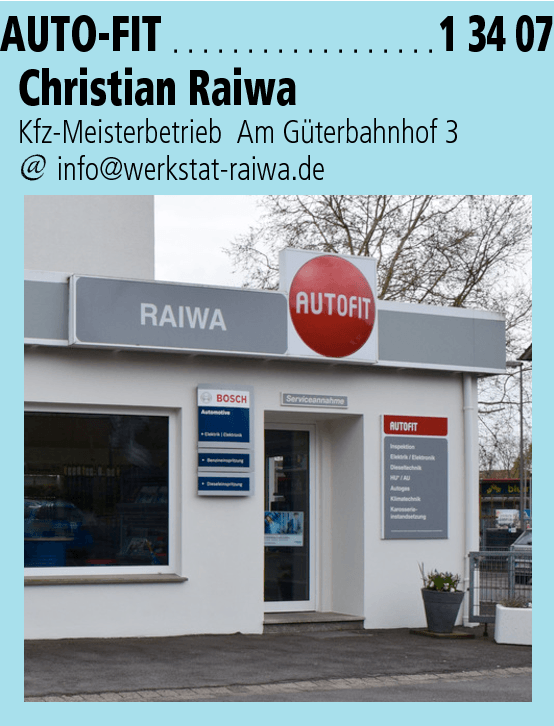 Anzeige AUTO-FIT Christian Raiwa Kfz-Meisterbetrieb