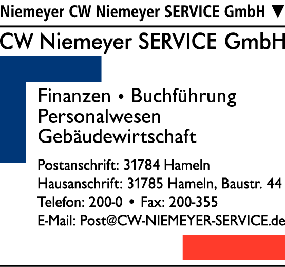 Anzeige CW Niemeyer SERVICE GmbH