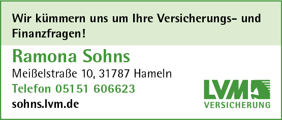 Sohns Ramona Lvm Versicherungsagentur In Hameln In Das Ortliche