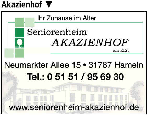 Anzeige Seniorenheim Akazienhof am Klüt GmbH