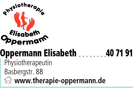 Anzeige Oppermann Elisabeth Physiotherapeutin