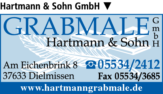 Anzeige Hartmann & Sohn GmbH Grabmale