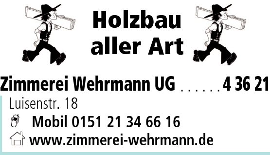 Anzeige Wehrmann Friedrich Zimmermeister