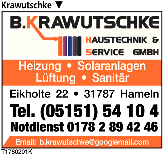 Anzeige Haustechnik und Service GmbH B. Krawutschke