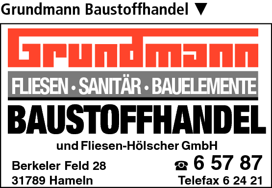 Anzeige Grundmann Baustoffhandel GmbH