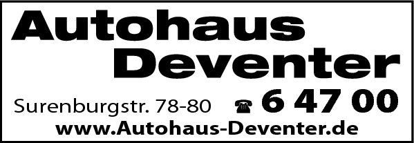 Anzeige Autohaus Deventer GmbH Daihatsu