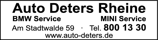 Anzeige Autohaus Deters GmbH