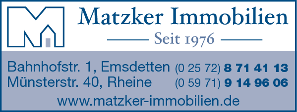 Anzeige Matzker Immobilien GmbH & Co KG