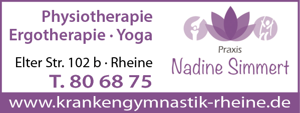 Anzeige Simmert Nadine Praxis f. Krankengymnastik, Ergotherapie u. Yoga