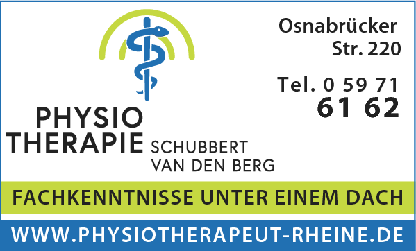 Anzeige Schubbert C. u. van den Berg A. Physiotherapie