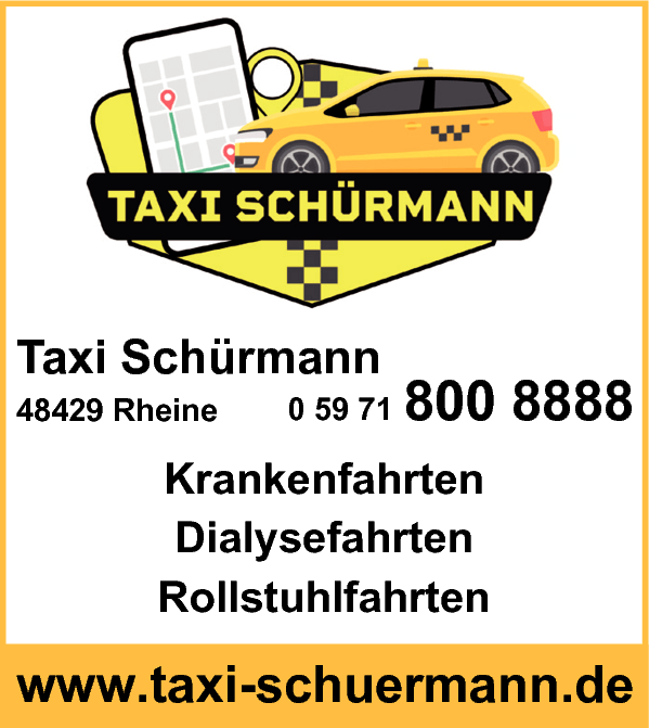 Anzeige Taxi Schürmann - Inh. Thorsten Sobiech Taxidienst
