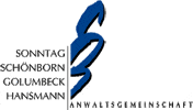 Kundenlogo Sonntag, Schönborn, Golumbeck, Hansmann Anwaltsgemeinschaft Kundenlogo Sonntag, Schönborn, Golumbeck, Hansmann Anwaltsgemeinschaft