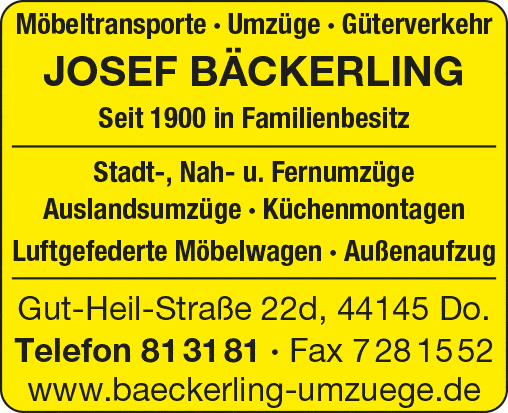 Kundenbild groß 2 Bäckerling Josef Möbeltransporte