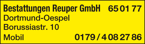 Kundenbild groß 1 Bestattungen Reuper GmbH