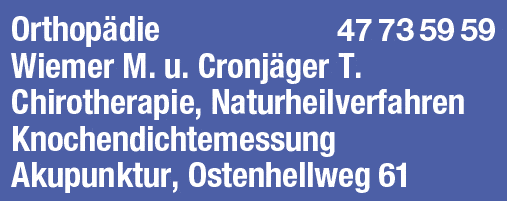 Kundenbild groß 1 Cronjäger T. u. Wiemer M. Orthopädie