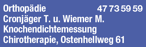 Kundenbild groß 2 Cronjäger T. u. Wiemer M. Orthopädie