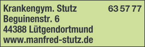 Kundenbild groß 1 Stutz Manfred Krankengymnastik