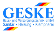 Kundenlogo von Geske Haus- und Versorgungstechnik GmbH Kundenlogo von Geske Haus- und Versorgungstechnik GmbH