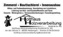 Kundenlogo von Holthaus Holzverarbeitungs GmbH & Co. KG