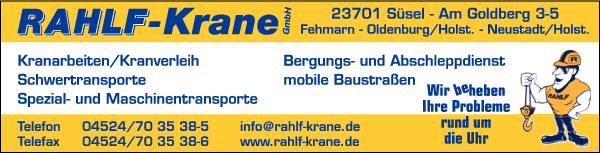 Anzeige Rahlf-Krane GmbH