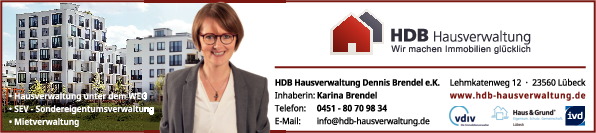 Anzeige HDB Hausverwaltung Dennis Brendel e.K. Hausverwaltung und Immobilien