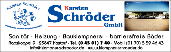 Anzeige Karsten Schröder GmbH Installateur- und Heizungsbaumeister