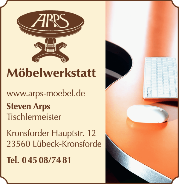 Anzeige Arps Steven Tischlerei