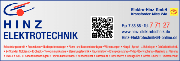 Anzeige Elektro-Hinz GmbH