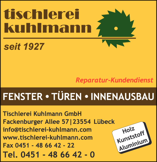 Anzeige Tischlerei Kuhlmann GmbH