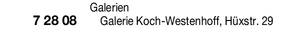 Anzeige Galerie Koch-Westenhoff