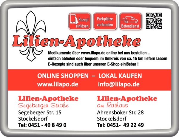 Anzeige Lilien-Apotheke Segeberger Straße