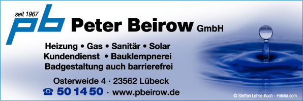 Anzeige Beirow Peter Sanitär- GasHeiz. u. Bauklempner