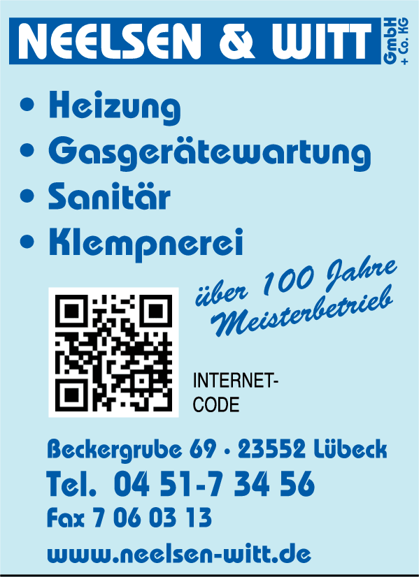 Anzeige Neelsen & Witt GmbH & Co. KG Sanitärfachbetrieb
