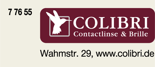 Anzeige Colibri Contactlinsen & Brillen GmbH Augenoptiker