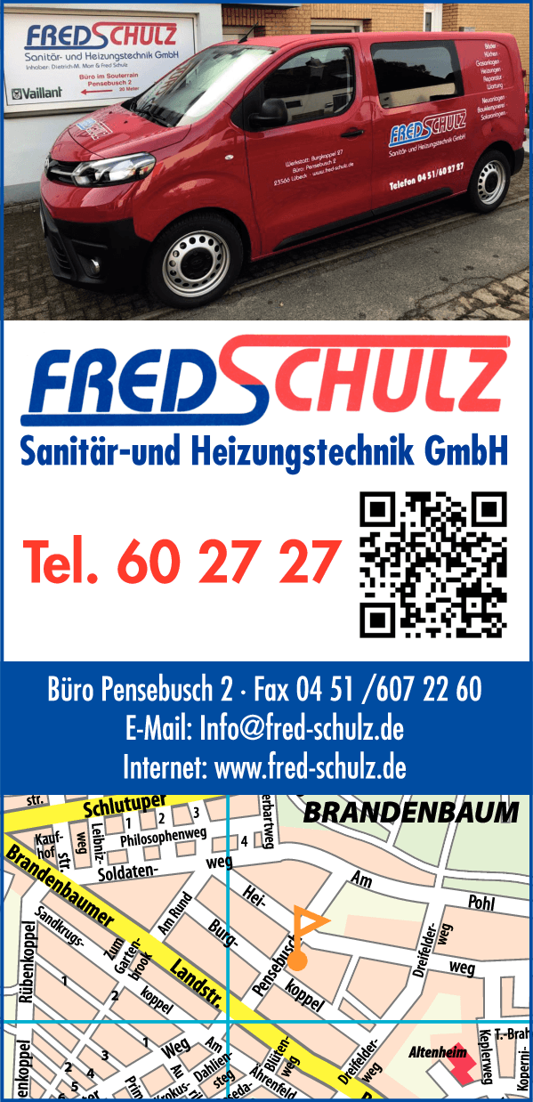 Anzeige Fred Schulz Sanitär- und Heizungstechnik GmbH