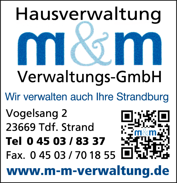 Anzeige M + M Verwaltungs GmbH Haus- u. Grundstücksverwaltung