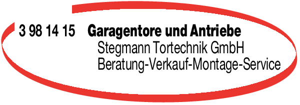 Anzeige Stegmann Tortechnik GmbH Garagentore und Antriebe
