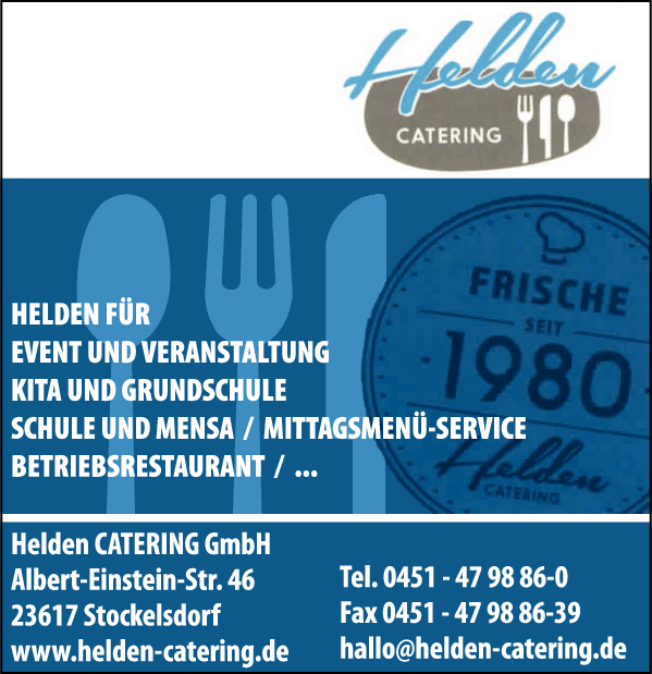 Anzeige Helden Catering GmbH