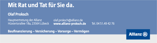 Anzeige Allianz Hauptvertretung Olaf Proksch