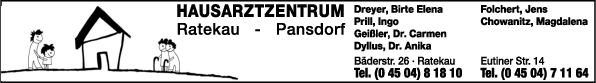 Anzeige Hausarztzentrum Ratekau-Pansdorf