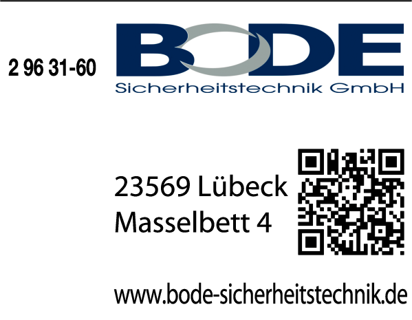 Anzeige Bode Sicherheitstechnik GmbH