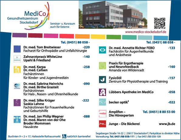 Anzeige MediCo Gesundheitszentrum Stockelsdorf