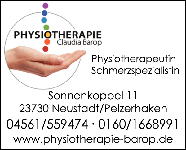 Anzeige Praxis für Physiotherapie an der Sonnenkoppel Claudia Barop