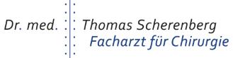 Kundenlogo von Scherenberg Thomas Dr. med. Chirurg