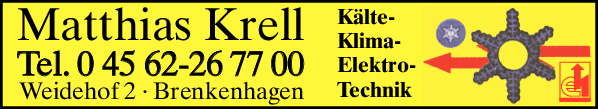Anzeige Krell Matthias Kälte-, Klima- und Elektrotechnik