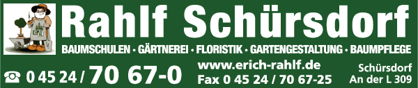 Anzeige Rahlf GmbH & Co. KG Garten- und Landschaftsbau