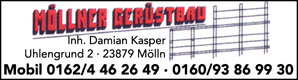 Anzeige Möllner Gerüstbau Inh. Damian Kasper