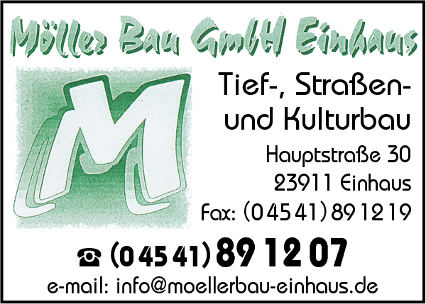 Anzeige Möller Bau GmbH Straßenbau