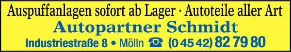 Anzeige Autopartner Schmidt Inh. Zofia Schmidt