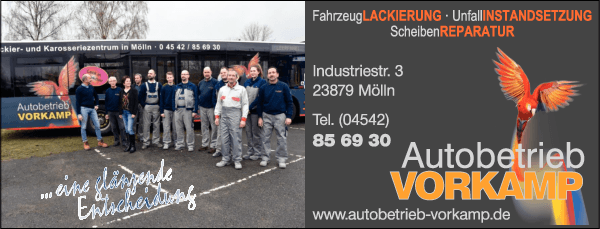 Anzeige Autobetrieb Vorkamp GmbH & Co KG Autolackierbetrieb